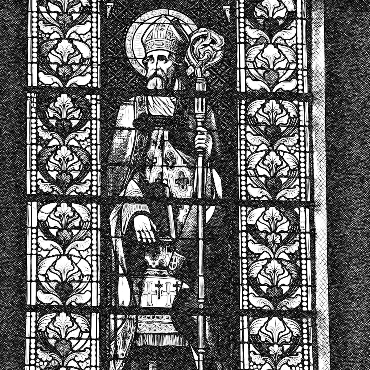 Saint Amandus - Catholic Coloring Page