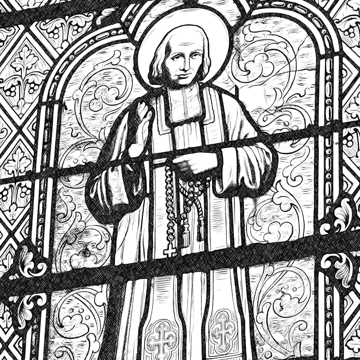 John Vianney - Catholic Coloring Page