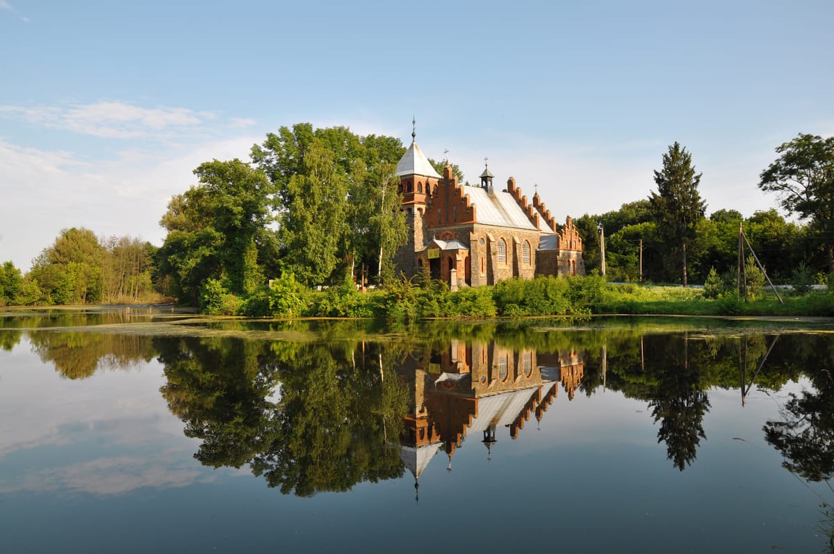 Horodkivka Catholic Church Ukraine - Catholic Stock Photo