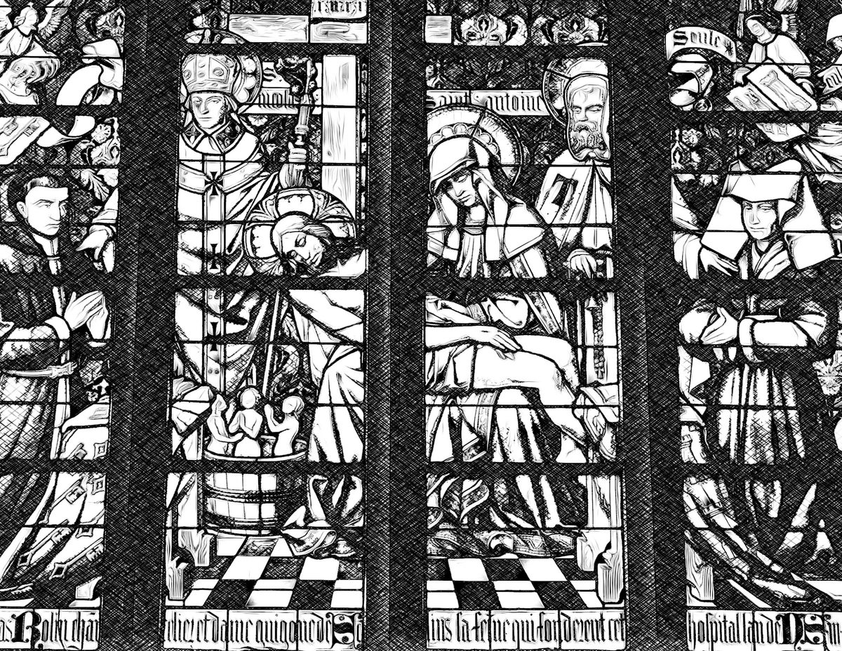 Jesus Taken from the Cross - Catholic Coloring Page
