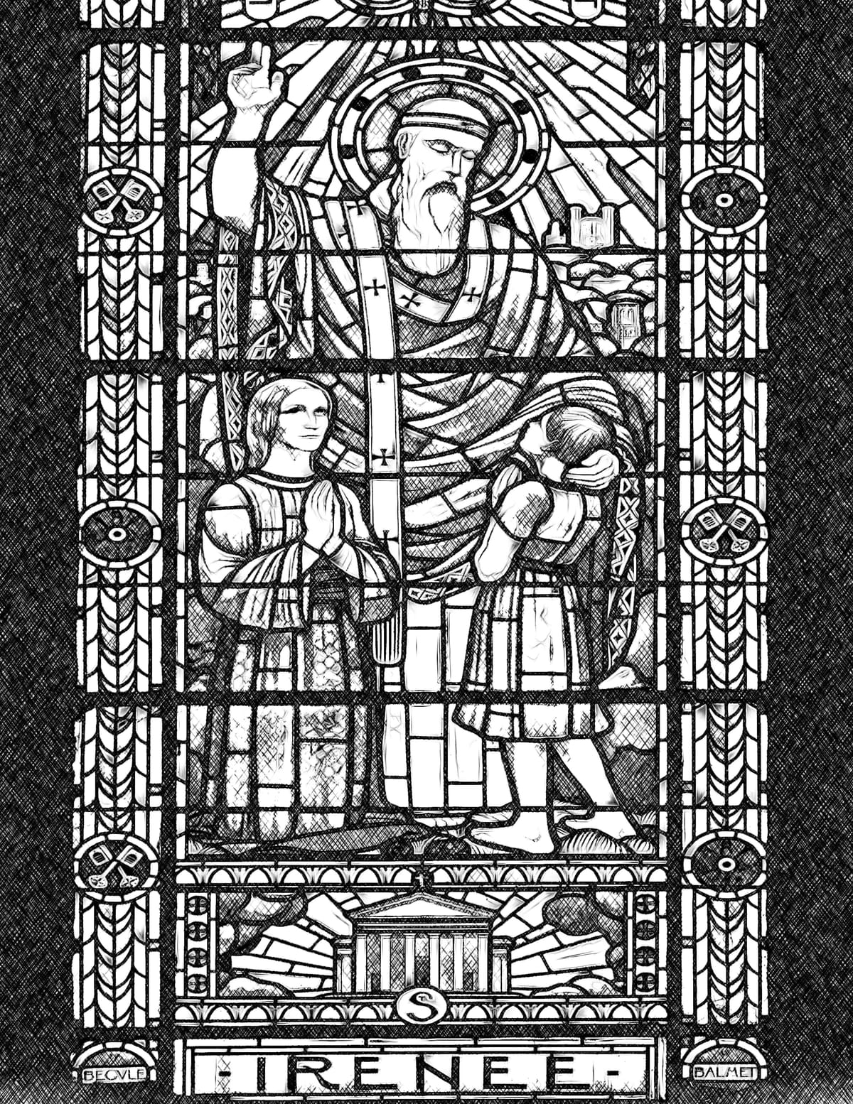 Saint Irenaeus of Lyon - Catholic Coloring Page