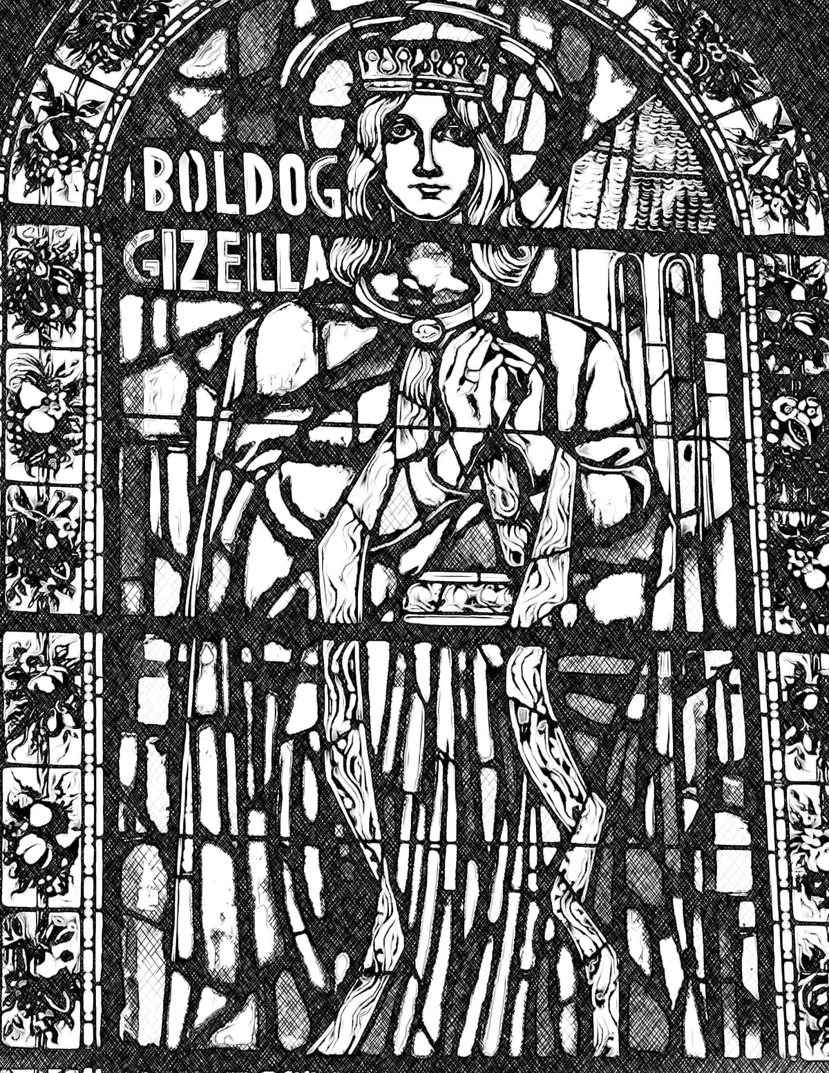 Saint Gisela of Hungary - Catholic Coloring Page
