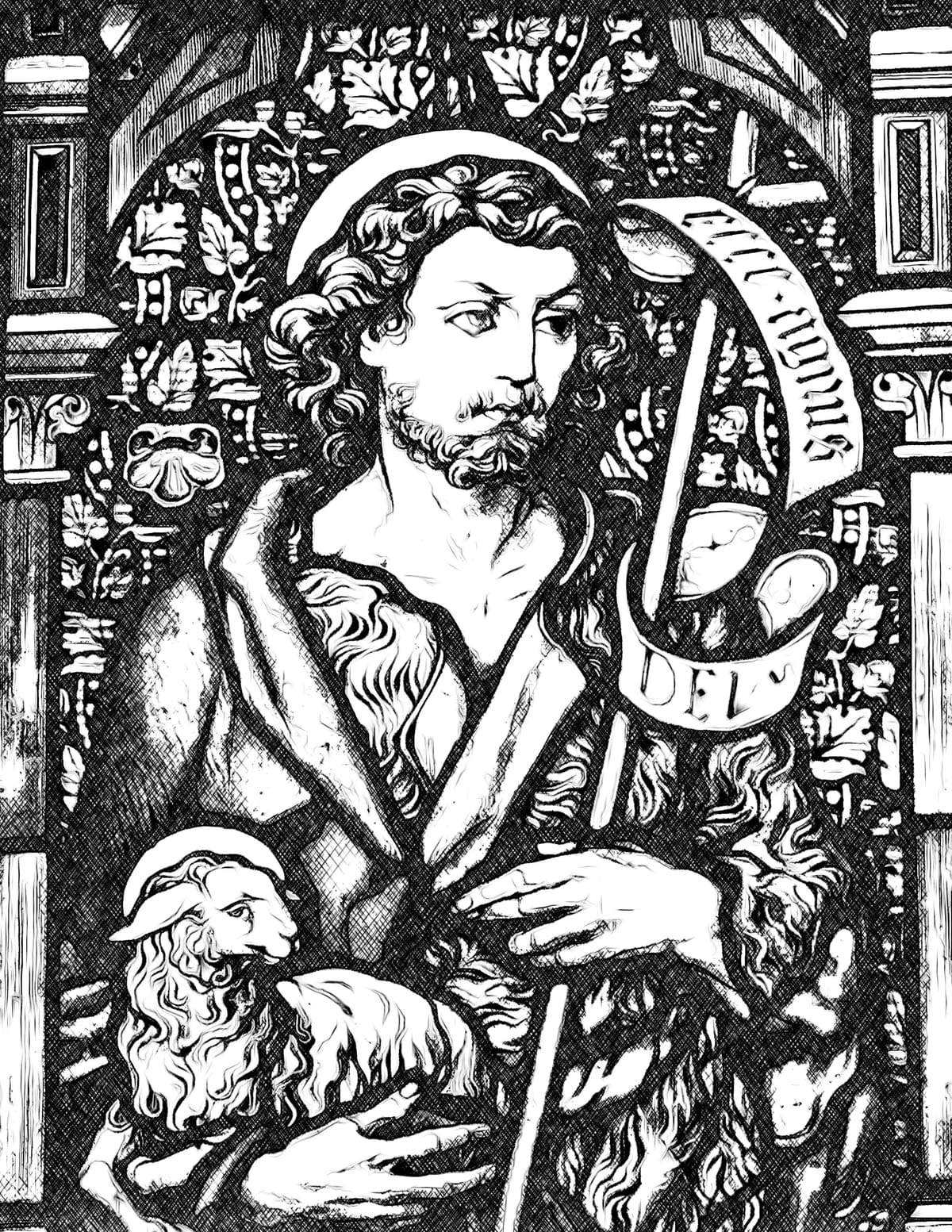The Good Shepherd - Catholic Coloring Page