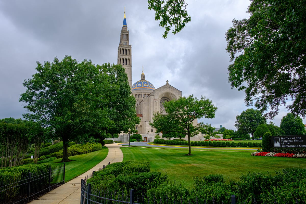 National Shrine of the Immaculate Conception - Catholic Stock Photo