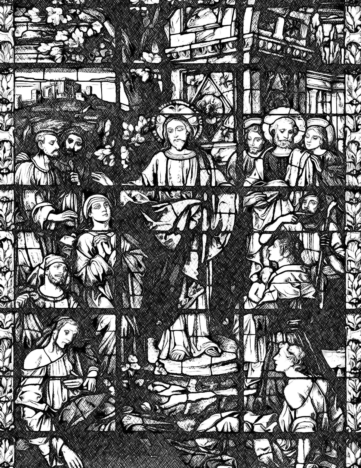Jesus Christ Preaching - Bible Coloring Page