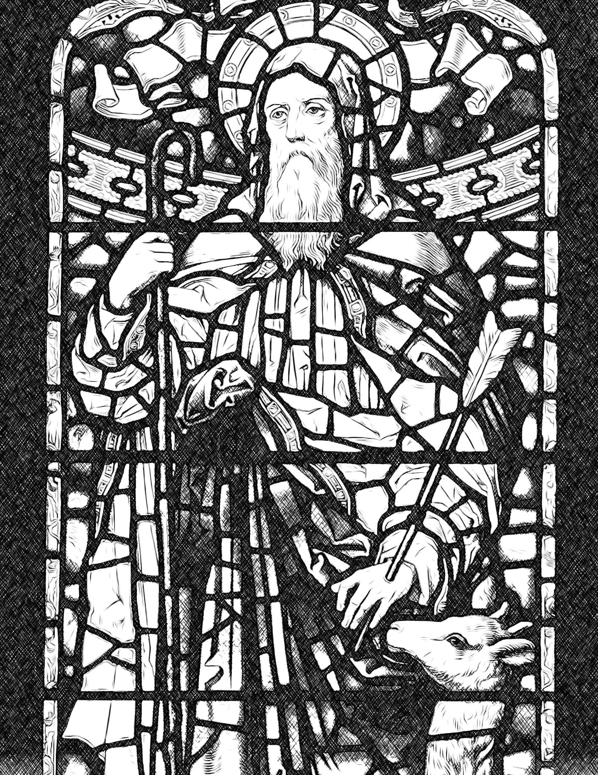 Saint Giles - Catholic Coloring Page