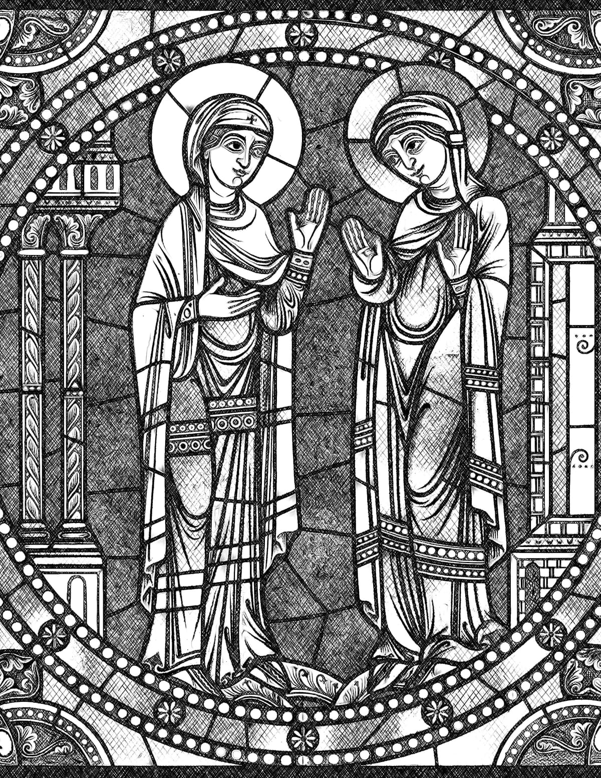 Visitation - Bible Coloring Page