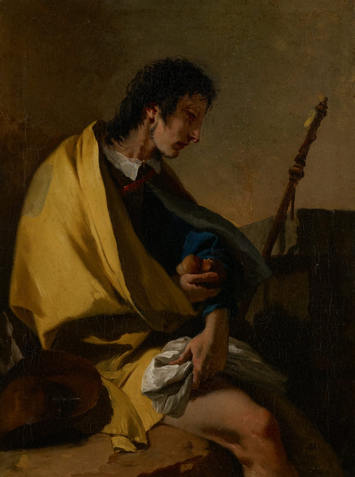 Saint Roch (1730–1735) by Giambattista Tiepolo (Giovanni Battista Tiepolo) - Public Domain Catholic Painting