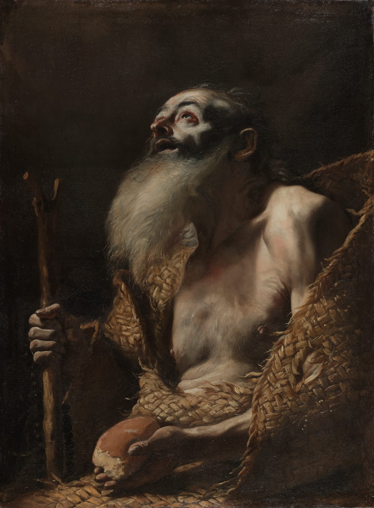 Saint Paul the Hermit by Mattia Preti (1662-1664) - Public Domain Catholic Painting