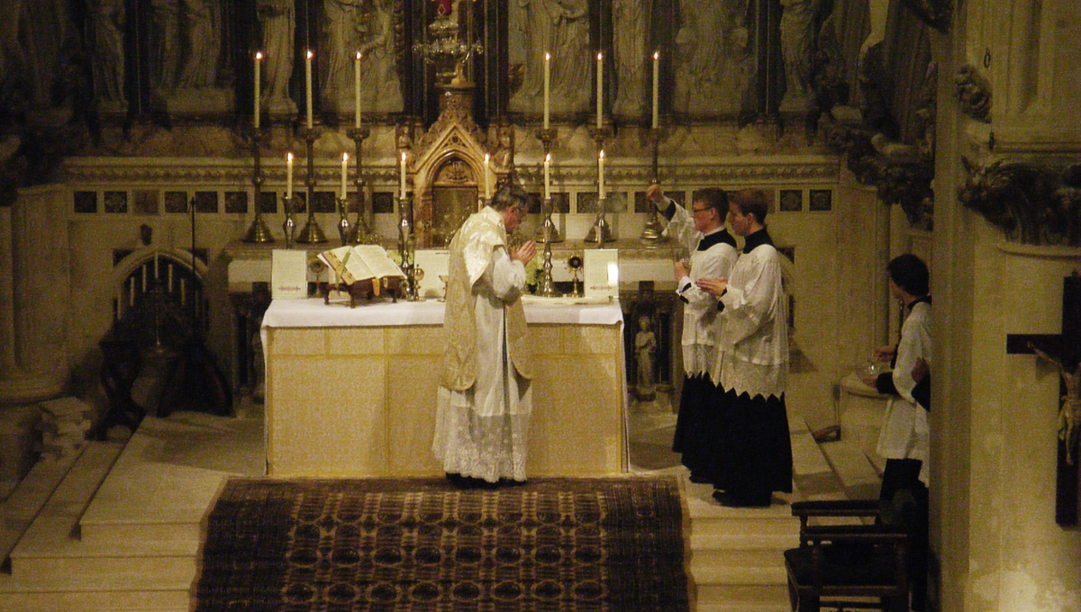 Immaculate Conception Latin Mass - Catholic Stock Photo