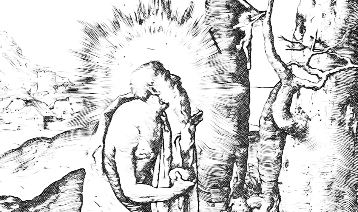 Saint Jerome in the Wilderness - Catholic Coloring Page