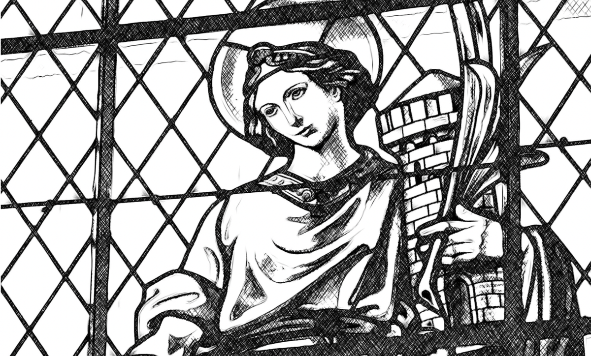 Saint Barbara - Catholic Coloring Page