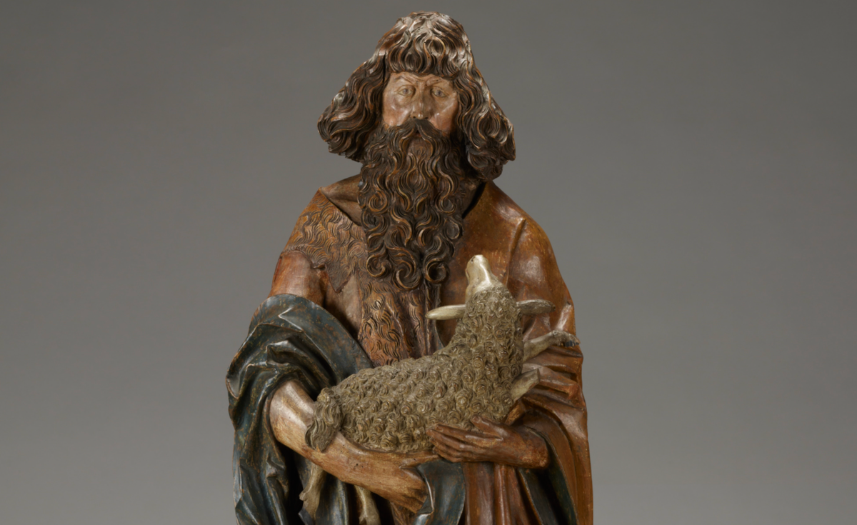 St. John the Baptist Statue (about 1515) - Catholic Stock Photo
