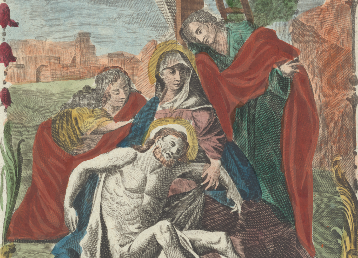 Descent from the Cross (1775–1800) by the Remondini Family - Public Domain Catholic Painting