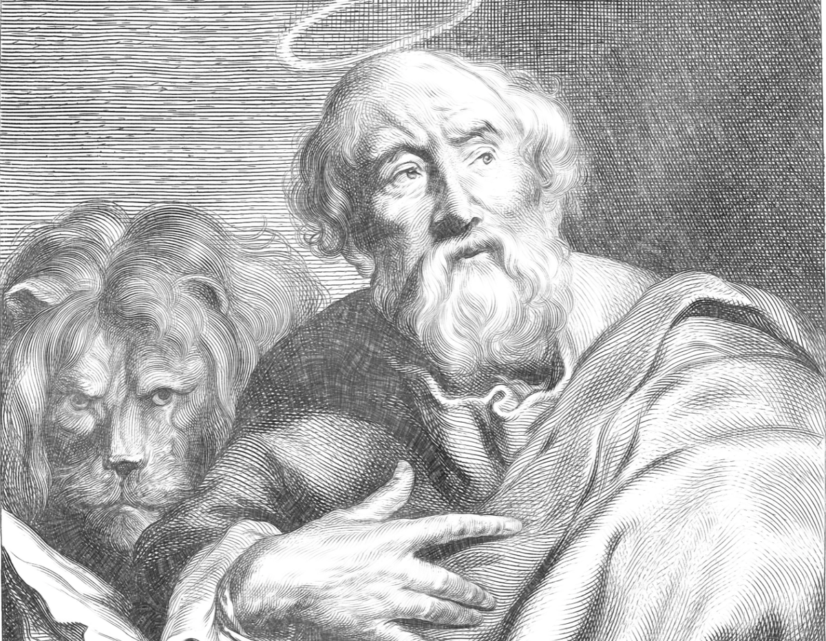 St. Mark (17th Century) by Cornelis Visscher - Catholic Coloring Page