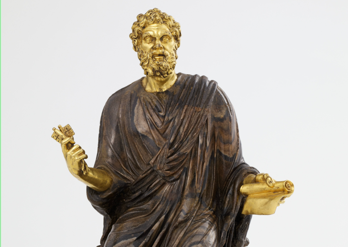 The Ludovisi Saint Peter Statue (16th Century) - Catholic Stock Photo