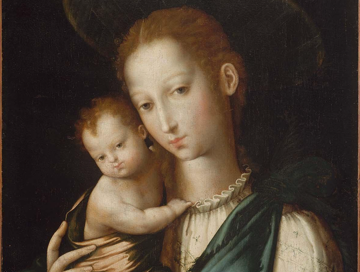 Virgin and Child (1500s) by Luis de Morales - Public Domain Catholic Painting