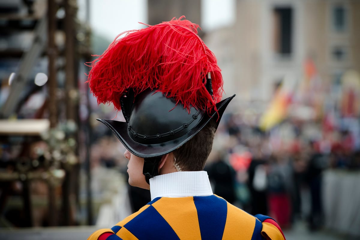 Swiss Guard at the Canonization of Saint John XXIII and Saint John Paul II (2014) - Catholic Stock Photo