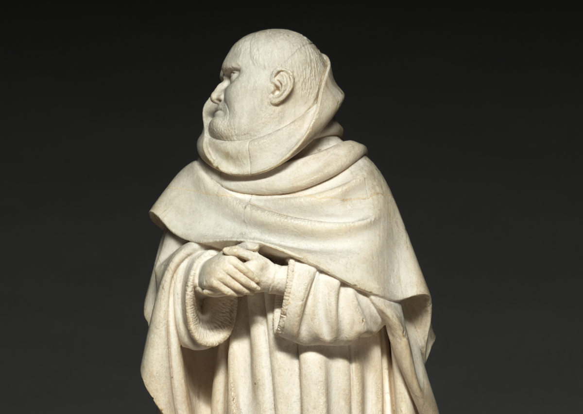 Statue of Mourner from the Tomb of Philip the Bold, Duke of Burgundy (1364-1404) - Catholic Stock Photo