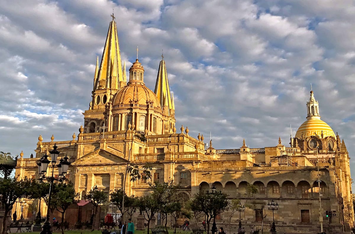 Guadalajara Cathedral at Sunrise (Mexico) - Catholic Stock Photo