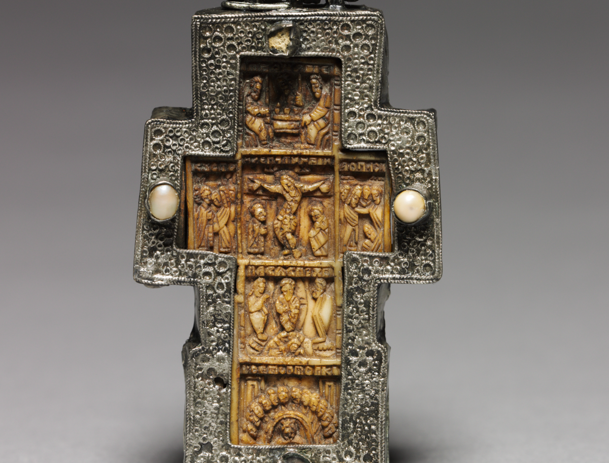 Pectoral Cross (1600s, Byzantium) - Catholic Stock Photo