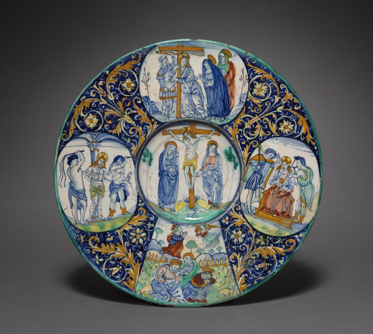 Plate Depicting Christ’s Passion (1510, Italian) - Catholic Stock Photo