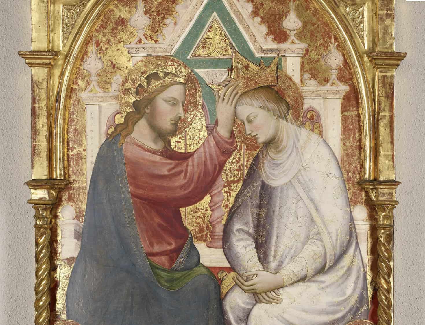 The Coronation of the Virgin with Five Music-Making Angels (1408) by Mariotto di Nardoex - Public Domain Catholic Painting
