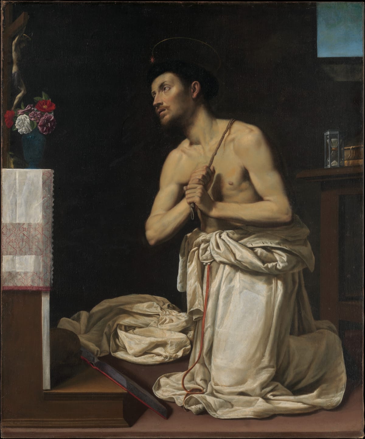 Saint Dominic in Penitence (1607) by Filippo Tarchiani - Public Domain Catholic Painting