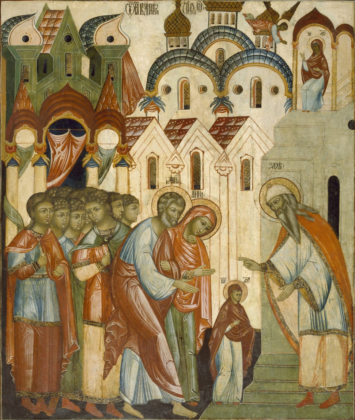Presentation of the Virgin in the Temple (18th Century, Russia) - Public Domain Byzantine Icon