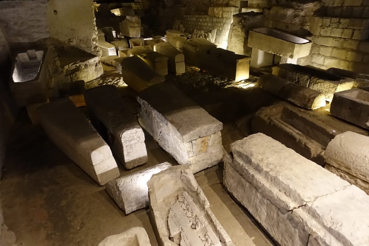The Crypts of Basilique de Saint-Denis (2016) by Guilhem Vellut - Catholic Stock Photo