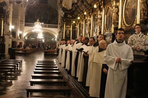 Catholic Monks Stock Photo